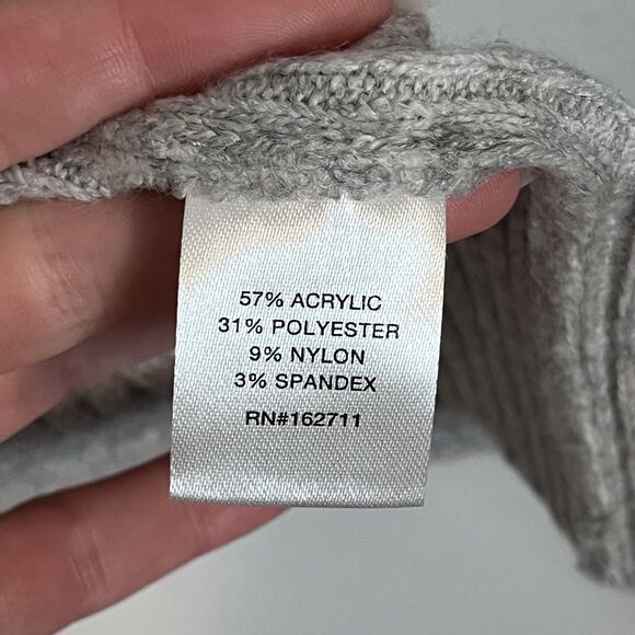 NWOT Love Ellie Women L Lightweight Neutral Cardigan Long Boyfriend Grey Pockets - Picture 6 of 8